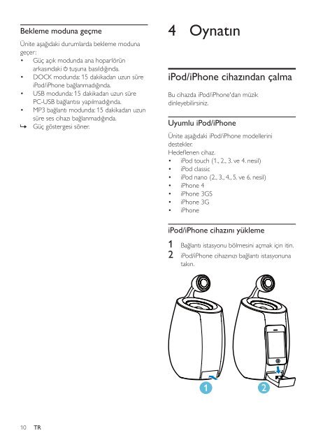 Philips Fidelio Mini station d'accueil SoundSphere - Mode d&rsquo;emploi - TUR