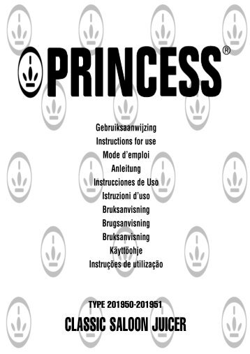 Princess Classic Saloon Juicer Advanced - 201951 - 201951_Manual.pdf