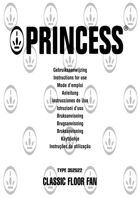 Princess Classic Floor Fan 16&quot; - 352522 - 352522_Manual.pdf