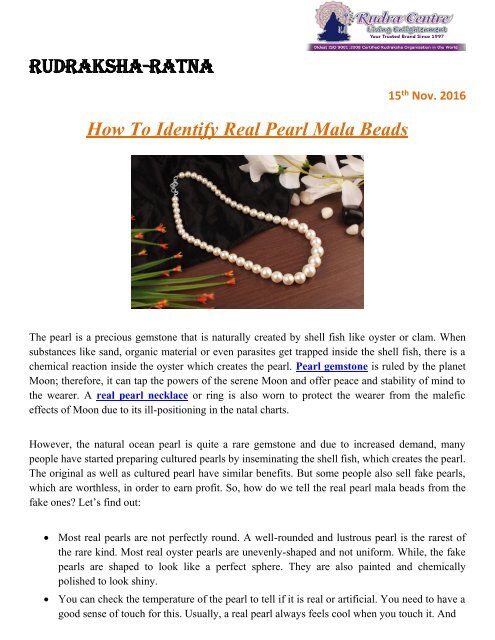 How to make pearl necklace | Pearl mala in gold - Rudraksha Ratna