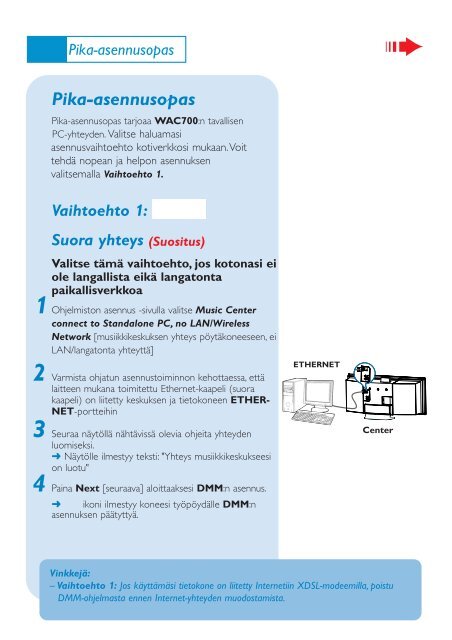 Philips Streamium Centre Streamium et satellite - Guide d'installation rapide - FIN
