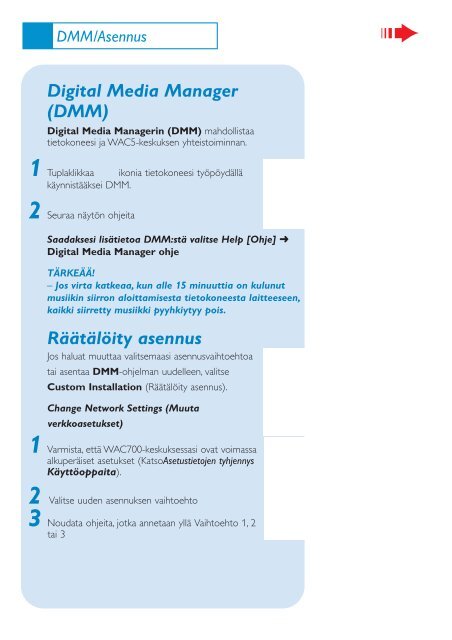 Philips Streamium Centre Streamium et satellite - Guide d'installation rapide - FIN