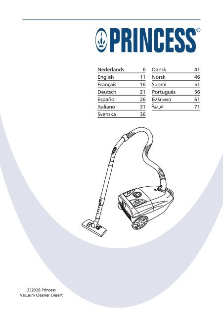 Princess Vacuum Cleaner Desert - 332928 - 332928_Manual.pdf