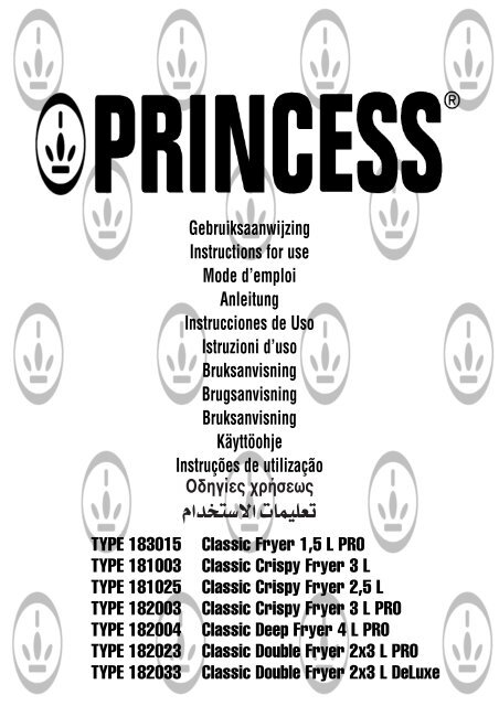Princess Classic Fryer PRO - 183015 - 183015_Manual.pdf