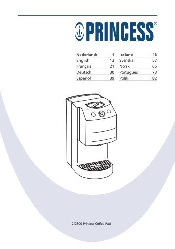 Princess Macchina CaffÃ¨ a cialde - 242800 - 242800_Manual.pdf