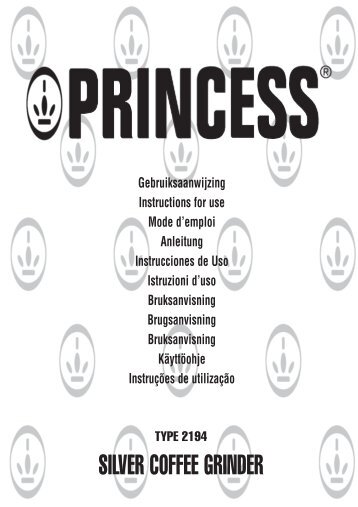 Princess Coffee Grinder - 242194 - 242194_Manual.pdf