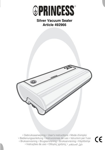 Princess Silver Vacuum Sealer - 492966 - 492966_Manual.pdf