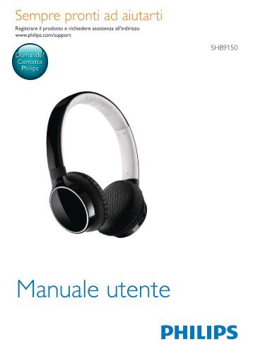 Philips Casque sans fil Bluetooth - Mode dâemploi - ITA