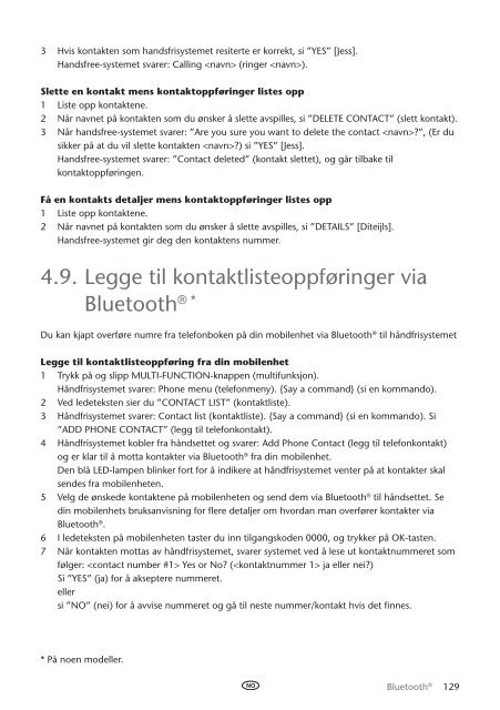 Toyota Bluetooth UIM English Danish Finnish Norwegian Swedish - PZ420-00295-NE - Bluetooth UIM English Danish Finnish Norwegian Swedish - Manuale d'Istruzioni