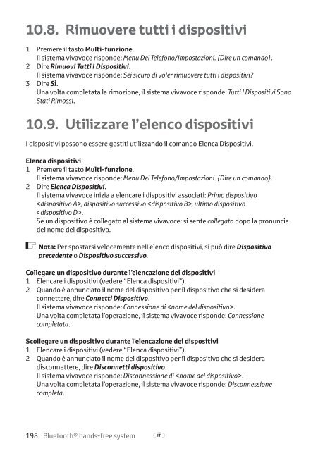 Toyota Bluetooth hands - PZ420-I0290-ME - Bluetooth hands-free system (English French German Dutch Italian) - Manuale d'Istruzioni