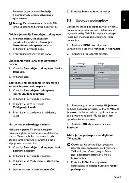 Philips TV LCD - Mode d&rsquo;emploi - SLV