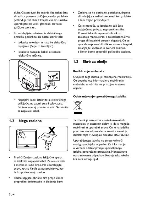 Philips TV LCD - Mode d&rsquo;emploi - SLV