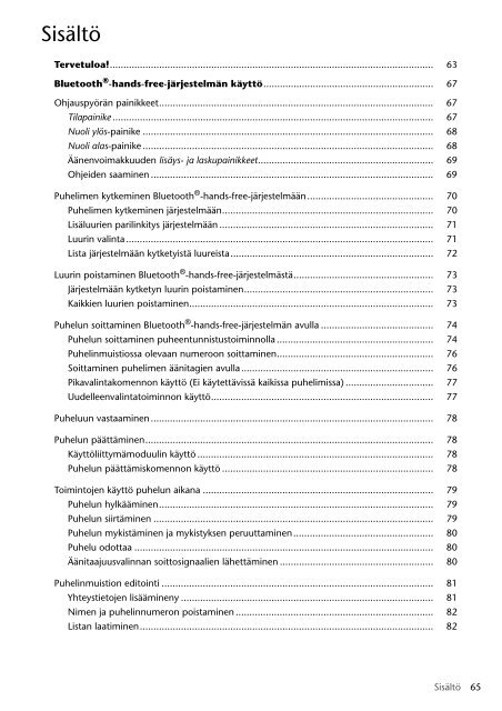 Toyota Bluetooth SWC English Danish Finnish Norwegian Swedish - PZ420-00291-NE - Bluetooth SWC English Danish Finnish Norwegian Swedish - Manuale d'Istruzioni