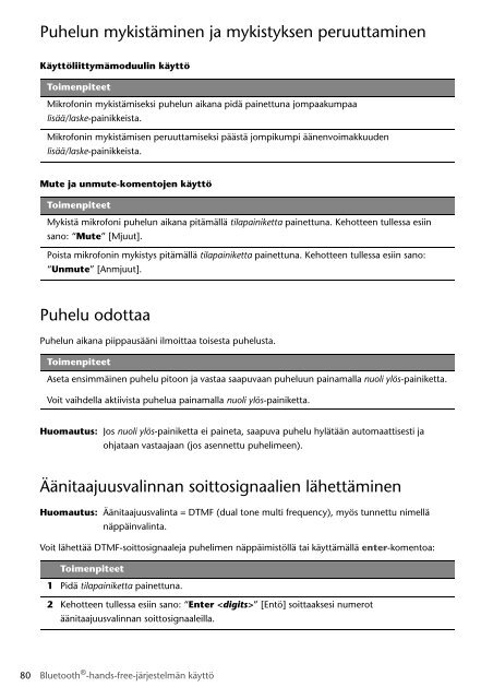 Toyota Bluetooth SWC English Danish Finnish Norwegian Swedish - PZ420-00291-NE - Bluetooth SWC English Danish Finnish Norwegian Swedish - Manuale d'Istruzioni