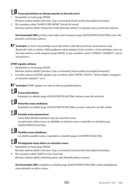 Toyota Bluetooth SWC English Russian Lithuanian Latvian Estonian - PZ420-00296-BE - Bluetooth SWC English Russian Lithuanian Latvian Estonian - Manuale d'Istruzioni