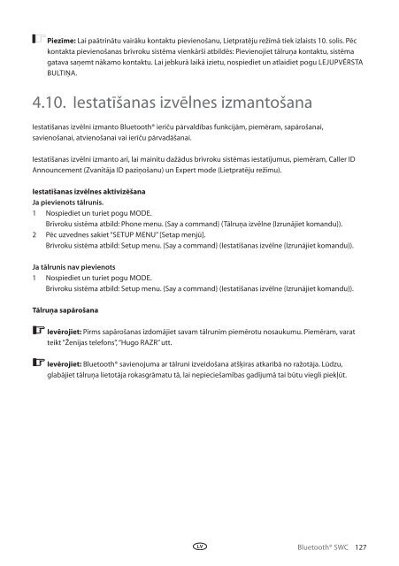 Toyota Bluetooth SWC English Russian Lithuanian Latvian Estonian - PZ420-00296-BE - Bluetooth SWC English Russian Lithuanian Latvian Estonian - Manuale d'Istruzioni