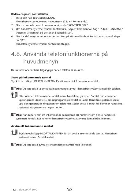 Toyota Bluetooth SWC English Danish Finnish Norwegian Swedish - PZ420-00296-NE - Bluetooth SWC English Danish Finnish Norwegian Swedish - Manuale d'Istruzioni