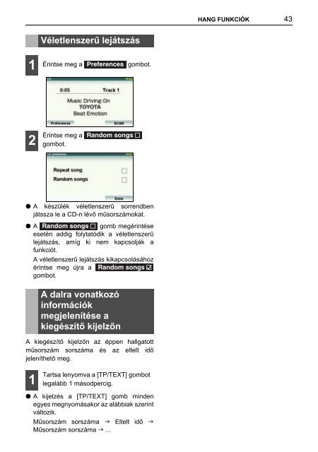 Toyota TNS410 - PZ420-E0333-HU - TNS410 - Manuale d'Istruzioni