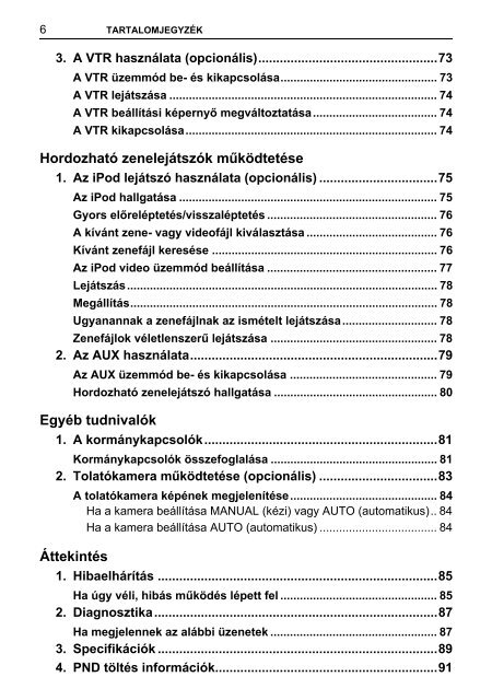 Toyota TNS410 - PZ420-E0333-HU - TNS410 - Manuale d'Istruzioni