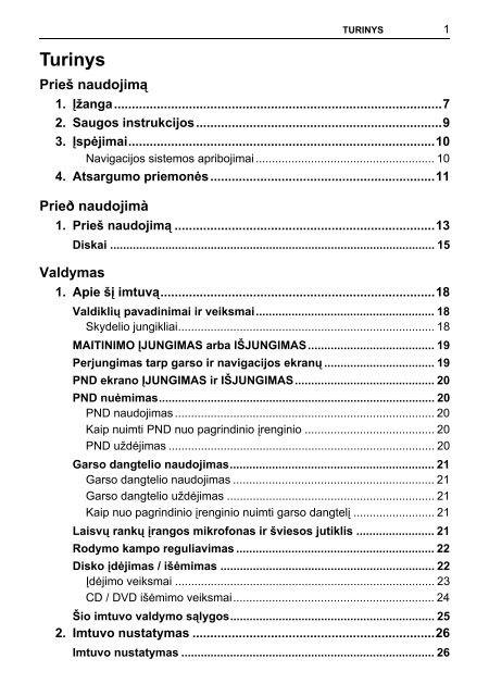 Toyota TNS410 - PZ420-E0333-LT - TNS410 - Manuale d'Istruzioni