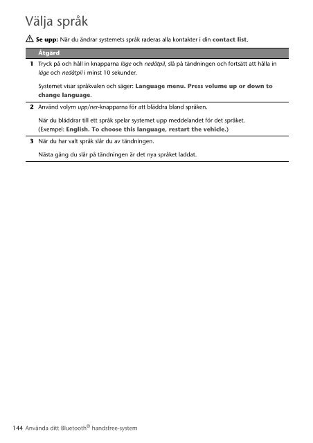 Toyota Bluetooth SWC English Danish Finnish Norwegian Swedish - PZ420-00291-NE - Bluetooth SWC English Danish Finnish Norwegian Swedish - Manuale d'Istruzioni