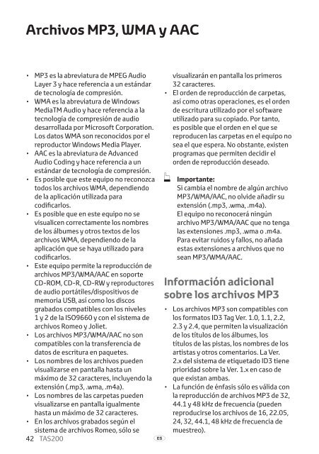 Toyota TAS200 - PZ420-00212-ES - TAS200 (Spanish) - Manuale d'Istruzioni