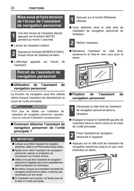 Toyota TNS410 - PZ420-E0333-FR - TNS410 - French - Manuale d'Istruzioni