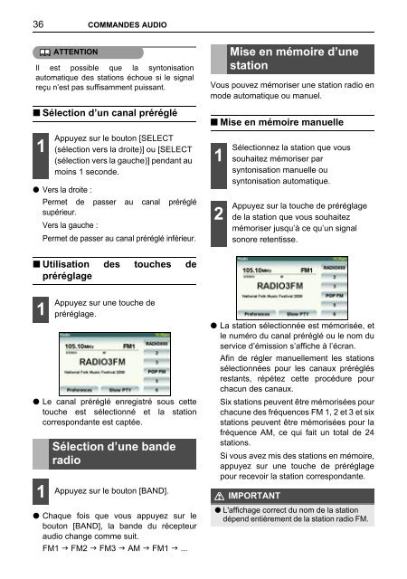 Toyota TNS410 - PZ420-E0333-FR - TNS410 - French - Manuale d'Istruzioni