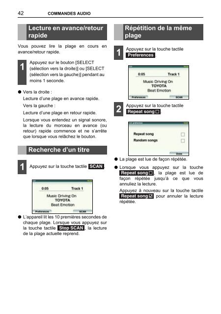 Toyota TNS410 - PZ420-E0333-FR - TNS410 - French - Manuale d'Istruzioni