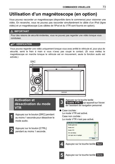 Toyota TNS410 - PZ420-E0333-FR - TNS410 - French - Manuale d'Istruzioni