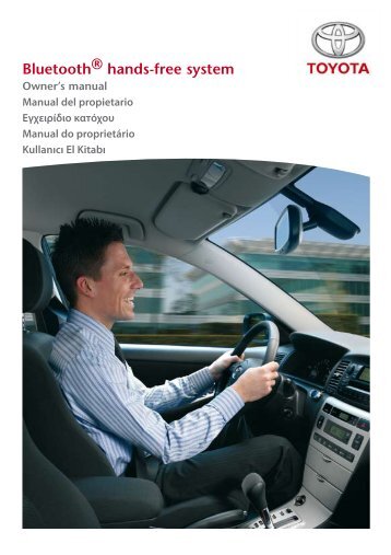 Toyota Bluetooth UIM English Spanish Greek Portuguese Turkish - PZ420-00292-SE - Bluetooth UIM English Spanish Greek Portuguese Turkish - Manuale d'Istruzioni