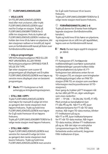 Toyota TAS200 - PZ420-00212-NO - TAS200 (Norwegian) - Manuale d'Istruzioni