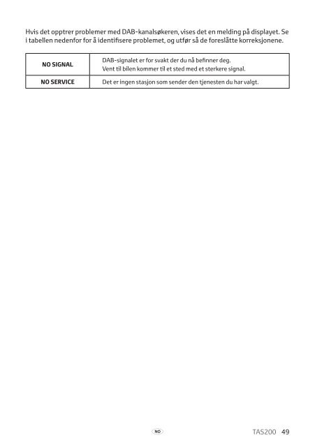 Toyota TAS200 - PZ420-00212-NO - TAS200 (Norwegian) - Manuale d'Istruzioni