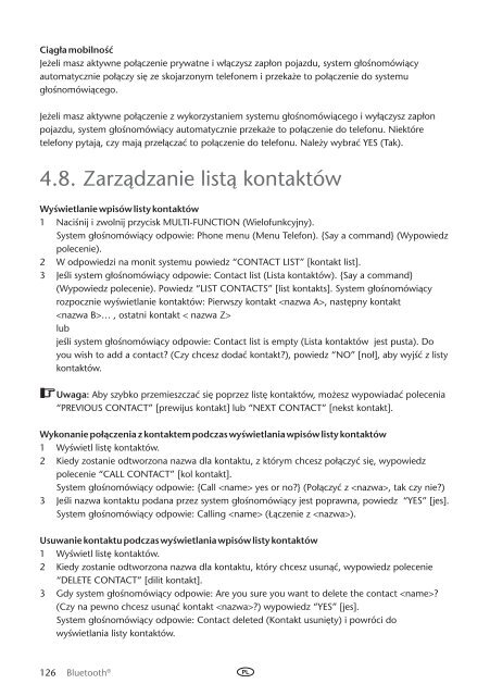 Toyota Bluetooth UIM English Czech Hungarian Polish Russian - PZ420-00292-EE - Bluetooth UIM English Czech Hungarian Polish Russian - Manuale d'Istruzioni