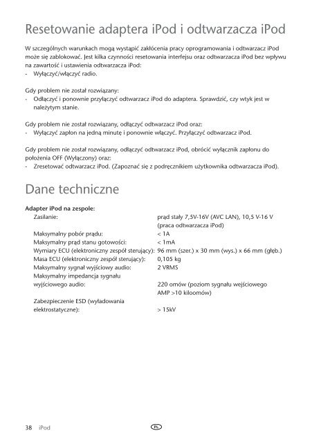 Toyota Ipod Integration Kit Czech, Hungarian, Polish, Russian, Slovenian, Ukrainian - PZ420-00261-EE - Ipod Integration Kit Czech, Hungarian, Polish, Russian, Slovenian, Ukrainian - Manuale d'Istruzioni