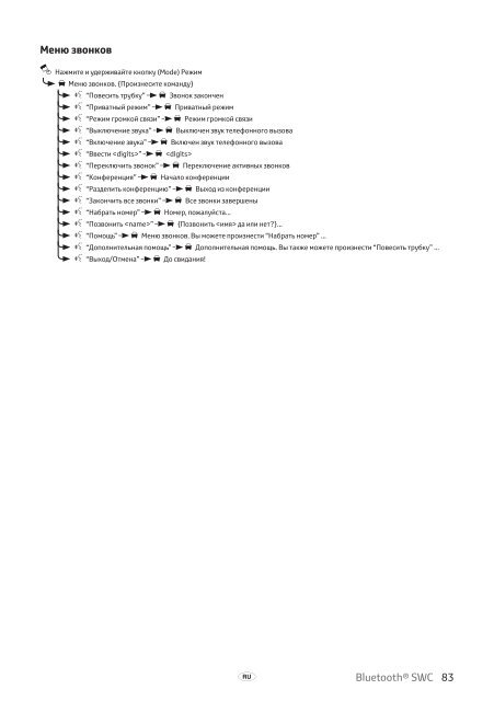 Toyota Bluetooth SWC - PZ420-T0290-BE - Bluetooth SWC (English Russian Lithuanian Latvian Estonian) - Manuale d'Istruzioni