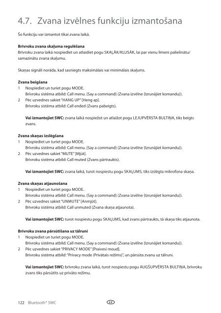 Toyota Bluetooth SWC English Russian Lithuanian Latvian Estonian - PZ420-00296-BE - Bluetooth SWC English Russian Lithuanian Latvian Estonian - Manuale d'Istruzioni