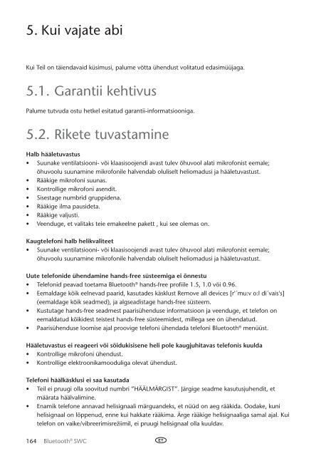 Toyota Bluetooth SWC English Russian Lithuanian Latvian Estonian - PZ420-00296-BE - Bluetooth SWC English Russian Lithuanian Latvian Estonian - Manuale d'Istruzioni