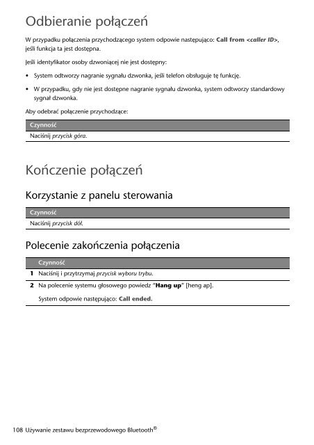 Toyota Bluetooth SWC English Czech Hungarian Polish - PZ420-00291-EE - Bluetooth SWC English Czech Hungarian Polish - Manuale d'Istruzioni