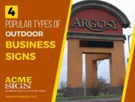 4 Popular Outdoor Business Signs you need to Know