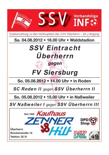 Live! - SSV Eintracht Überherrn