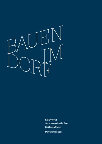 I Bauen im DorfI am häufigsten und eindring - Ausserrhodische ...