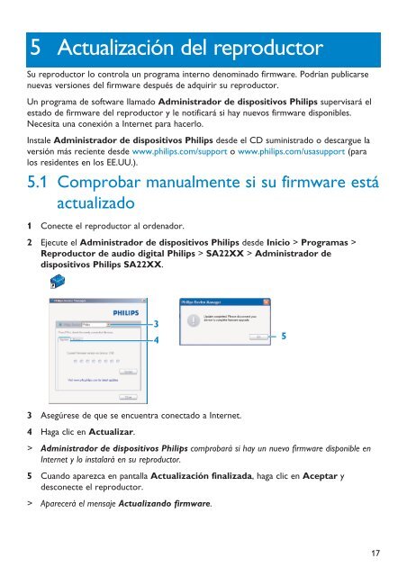 Philips Baladeur audio &agrave; m&eacute;moire flash - Mode d&rsquo;emploi - ESP