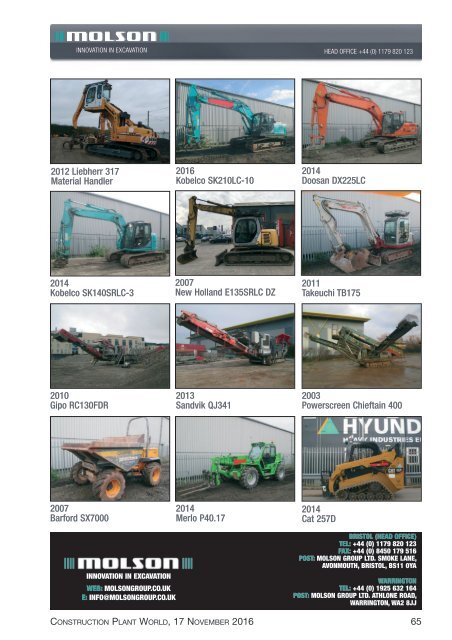 Construction Plant World 17th November 2016