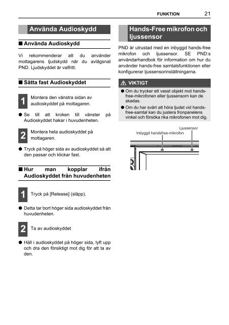 Toyota TNS410 - PZ420-E0333-SV - TNS410 - Manuale d'Istruzioni