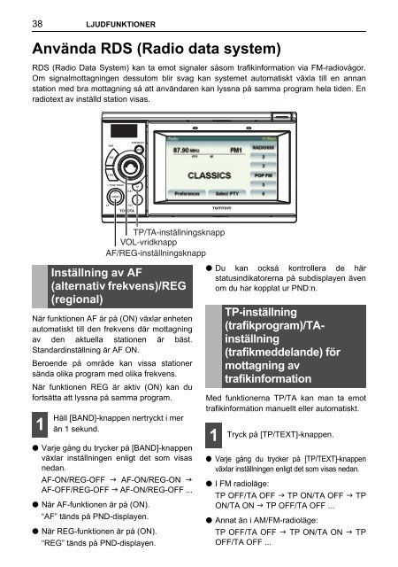 Toyota TNS410 - PZ420-E0333-SV - TNS410 - Manuale d'Istruzioni