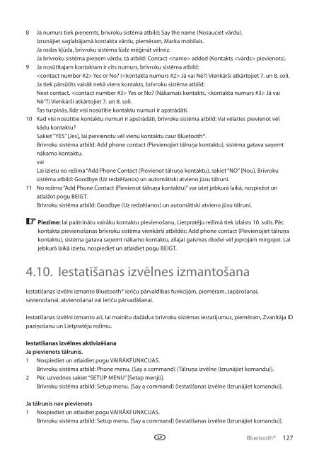Toyota Bluetooth UIM English Russian Lithuanian Latvian Estonian - PZ420-00295-BE - Bluetooth UIM English Russian Lithuanian Latvian Estonian - Manuale d'Istruzioni