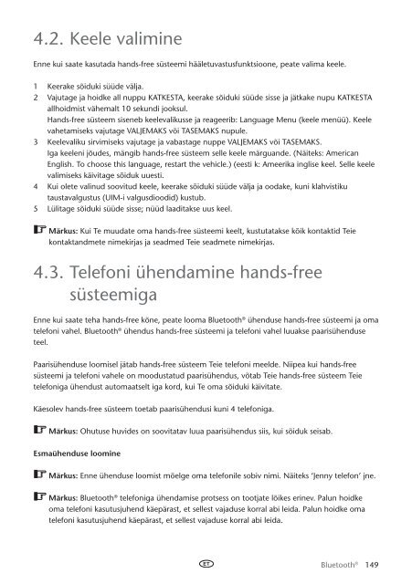 Toyota Bluetooth UIM English Russian Lithuanian Latvian Estonian - PZ420-00295-BE - Bluetooth UIM English Russian Lithuanian Latvian Estonian - Manuale d'Istruzioni