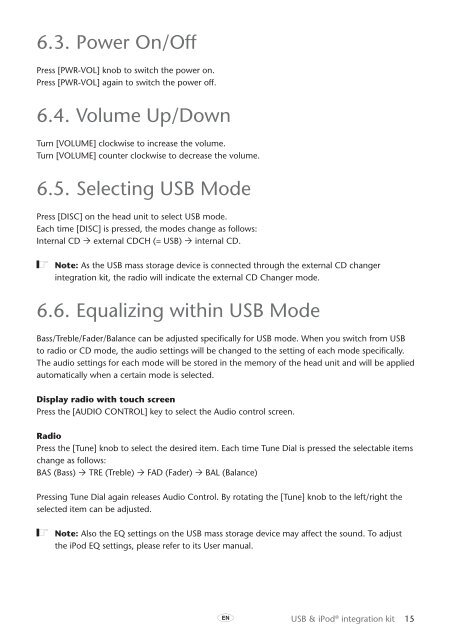 Toyota USB &amp;amp; iPod interface kit - PZ473-00266-00 - USB &amp; iPod interface kit (English, French, German, Dutch, Italian) - Manuale d'Istruzioni