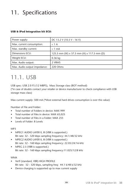 Toyota USB &amp;amp; iPod interface kit - PZ473-00266-00 - USB &amp; iPod interface kit (English, French, German, Dutch, Italian) - Manuale d'Istruzioni